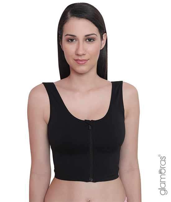 Padded Non Wired High Impact Front Zip Sports Bra, Size- M-XL