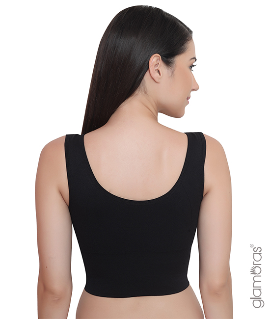Buy High Impact Non-Padded Spacer Cup Active Sports Bra in Black with Front  Zipper - Cotton Online India, Best Prices, COD - Clovia - BRS022R13