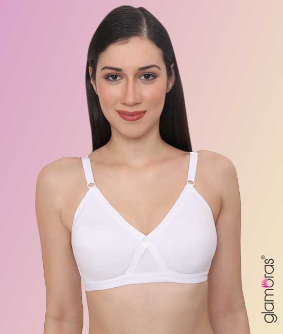 Buy Ritu Creation Women Cotton Fabric Full Coverage Non-Padded Non-Wired  Adjustable Straps Everyday Bra, Color- Beige, Size 32, C Cup at