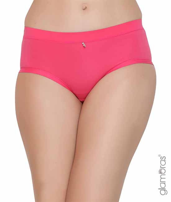 Buy GLAMORAS Women's Mid Waist Full Coverage Hipster Panty,XL Size