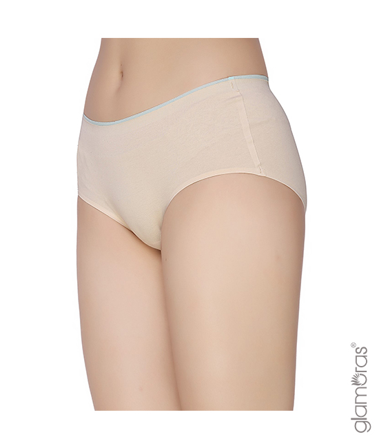 100% Cotton No-Show Mid/Low Waist Seamless Panties for Woman
