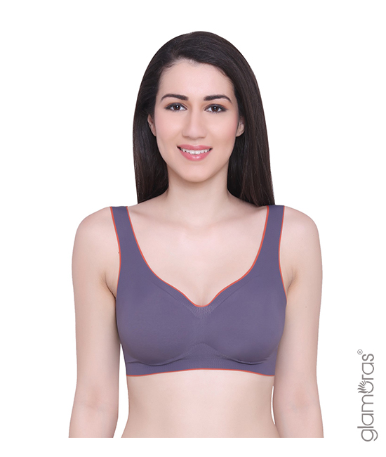Padded Non-Wired Seamless Latex Pad Back Hook Bra, Size- M-2XL